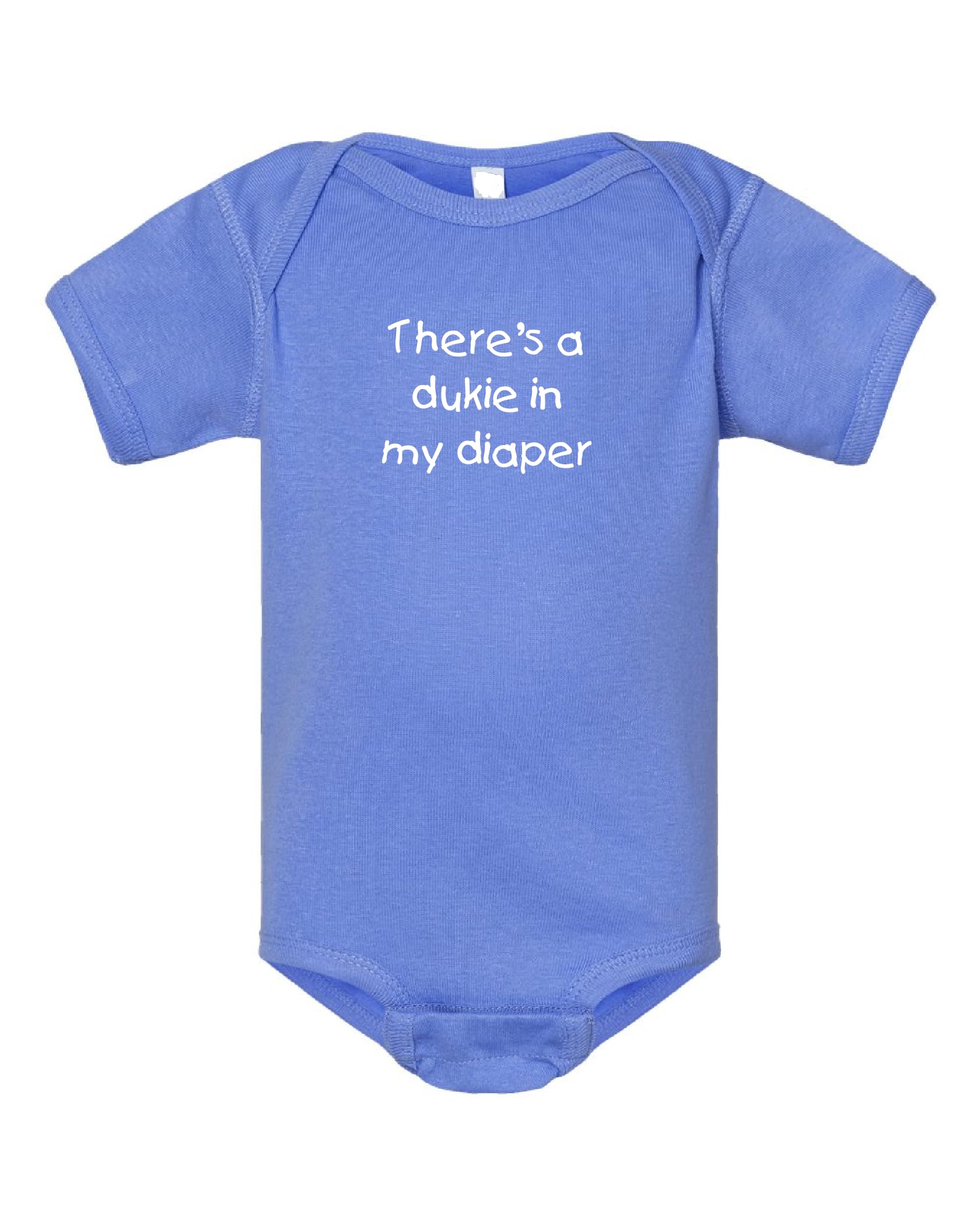 Campus Originals UNC Funny Baby There's a Dukie - My Diaper Bodysuit