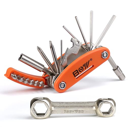 20 in 1 Bike Multitool, Mountain Bike Repair Tool Kit With Bike Bone Wrench Portable Essentials Easy Road Riding Travel Emergency Maintenance and Carry
