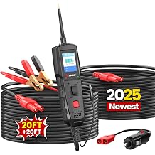 Power Circuit Probe Kit, 12V 24V Automotive Circuit Tester Electrical System Diagnosis, AC DC Digital Voltage Test Short Finder, Multimeter Relay/Diode Resistance Tool Component Test, 20ft+20ft Cable