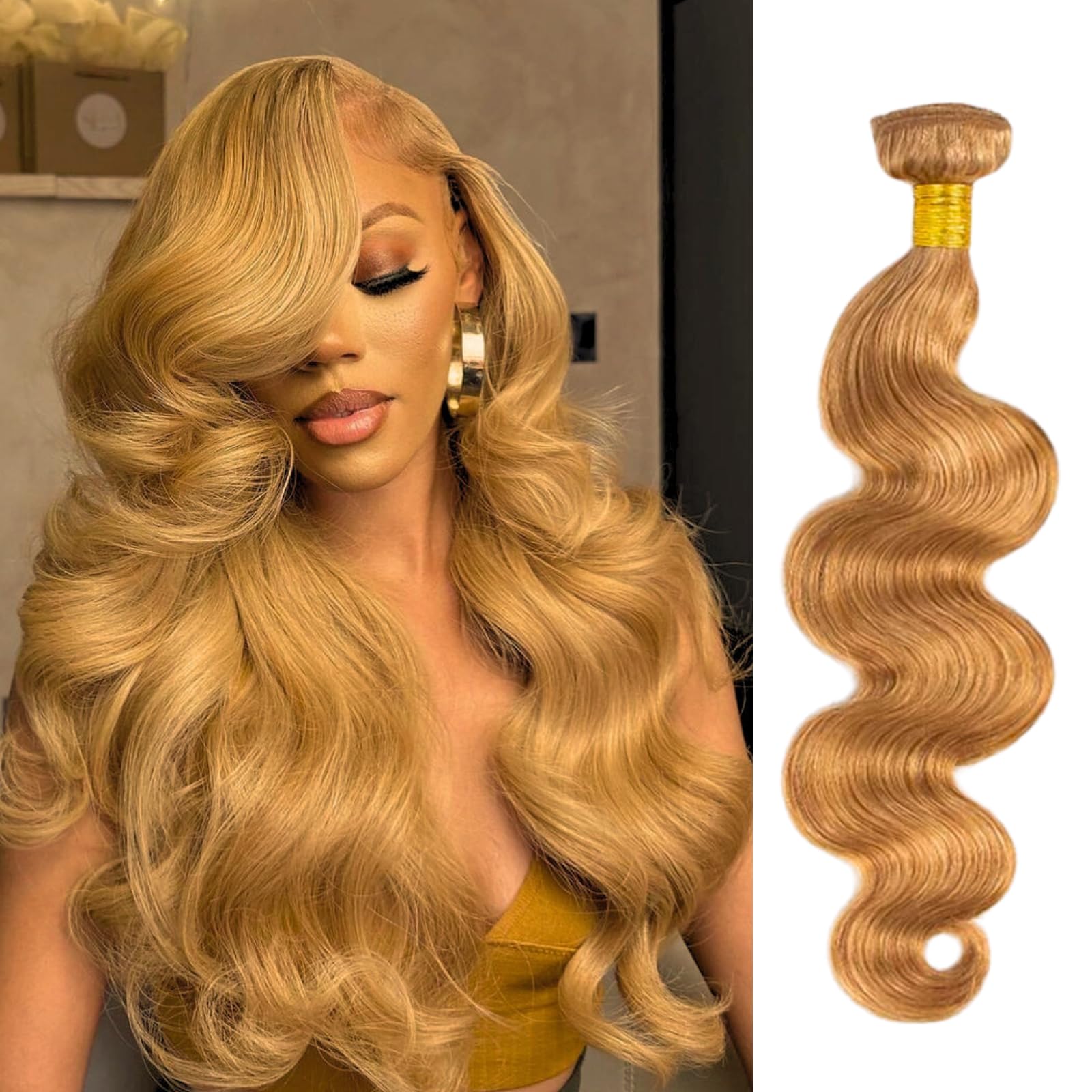 Body Wave Human Hair Extensions Soft Thick Sew In Weave Wavy Bundle Amazon.com : Hairro Sew in Hair Extensions Real Human Hair  main image 3