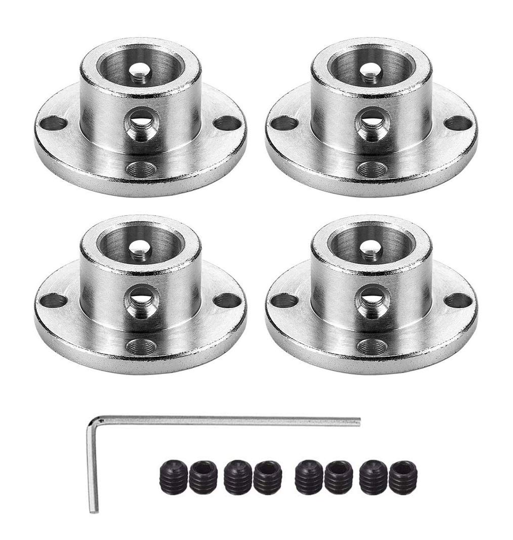 4Pcs 11mm Flange Coupling Connector, Rigid Guide Model Coupler Accessory, Shaft Axis Fittings for DIY RC Model Motors