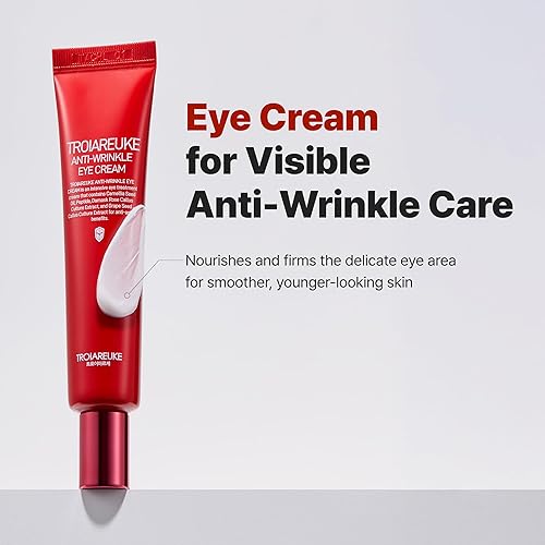 Miniatura 2 de TROIAREUKE Crema para ojos antiarrugas, crema reafirmante intensiva antienvejecimiento para cara y cuello | Hidratante con infusión de rosas