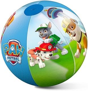 كرة شاطئ قابلة للنفخ باو باترول للجنسين من موندو - 50 سم، بلاستيك، متعدد الألوان