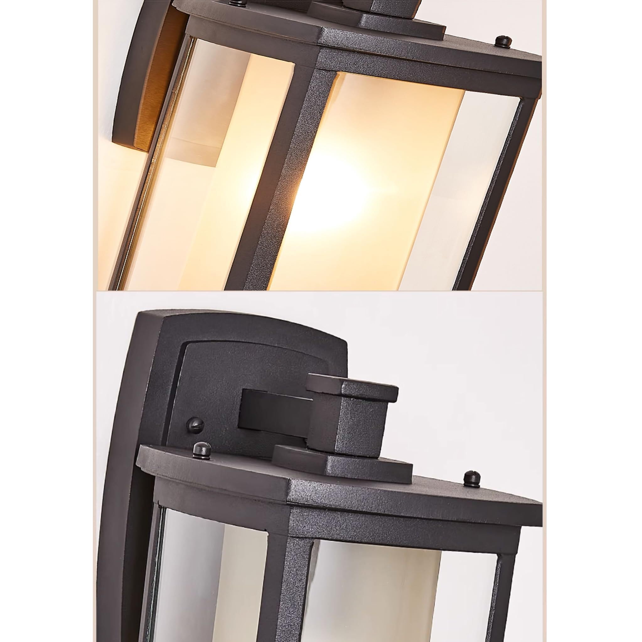 Zewnetrzna Nowoczesna Lampa Ścienna Zewnętrzna Z Kloszem Szklanym, Wodoodporna, Aluminiowa Do Przedpokoju Lampa Scienna