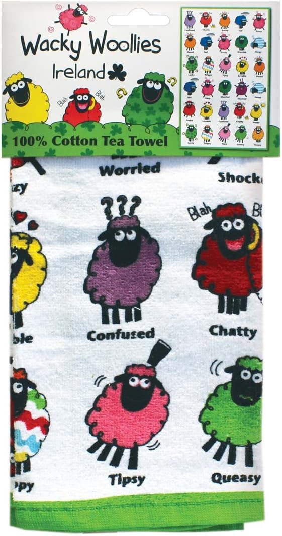 Dublin Gift Wacky Woollies Single Tea Towel