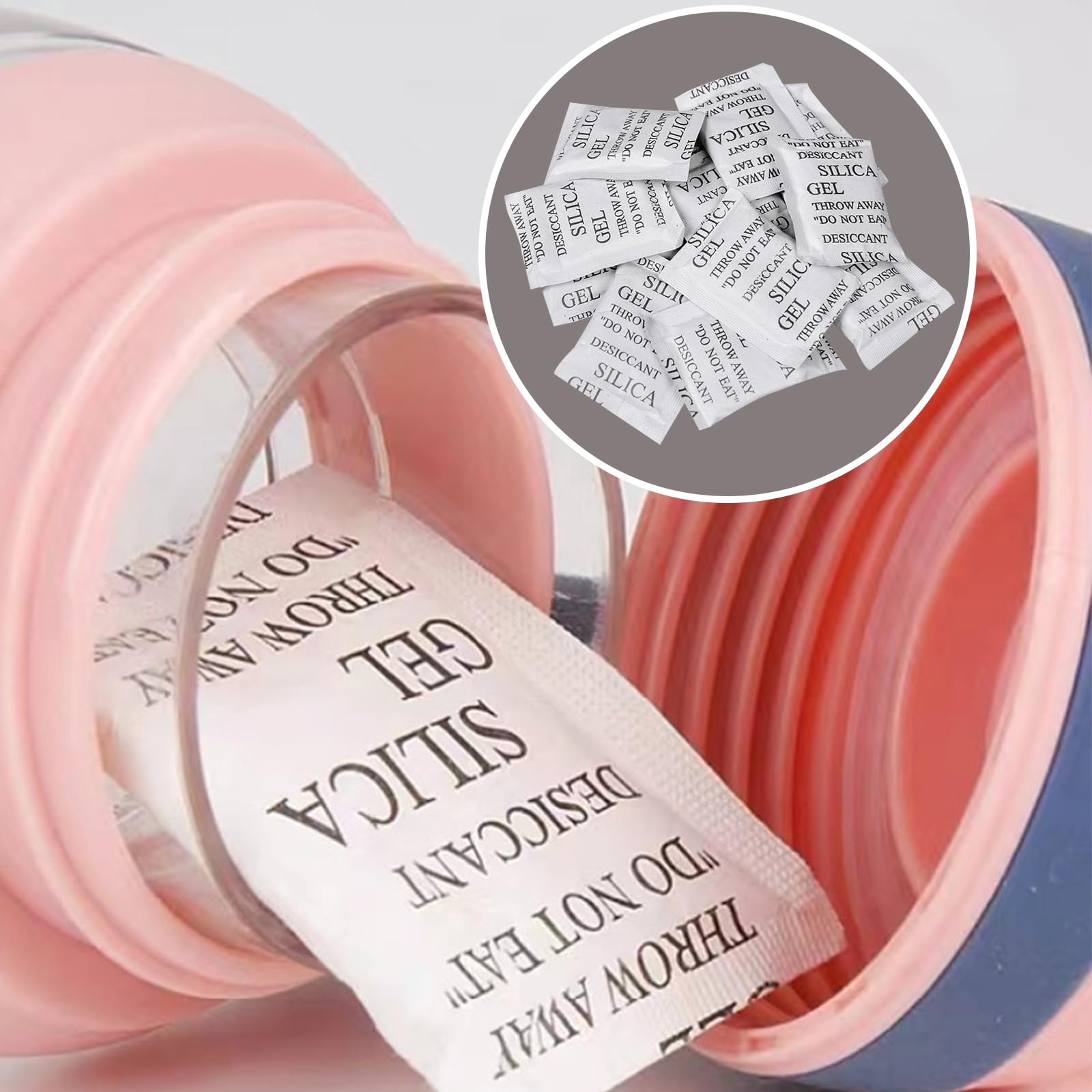 100 Silica gel bolsitas 1g, Gel de Sílice Deshumidificador Desecante, Bolsas de Silice Antihumedad, Bolsas De Gel De SíLice Sachets Desecante para Deshumidificar Ropa, Comida
