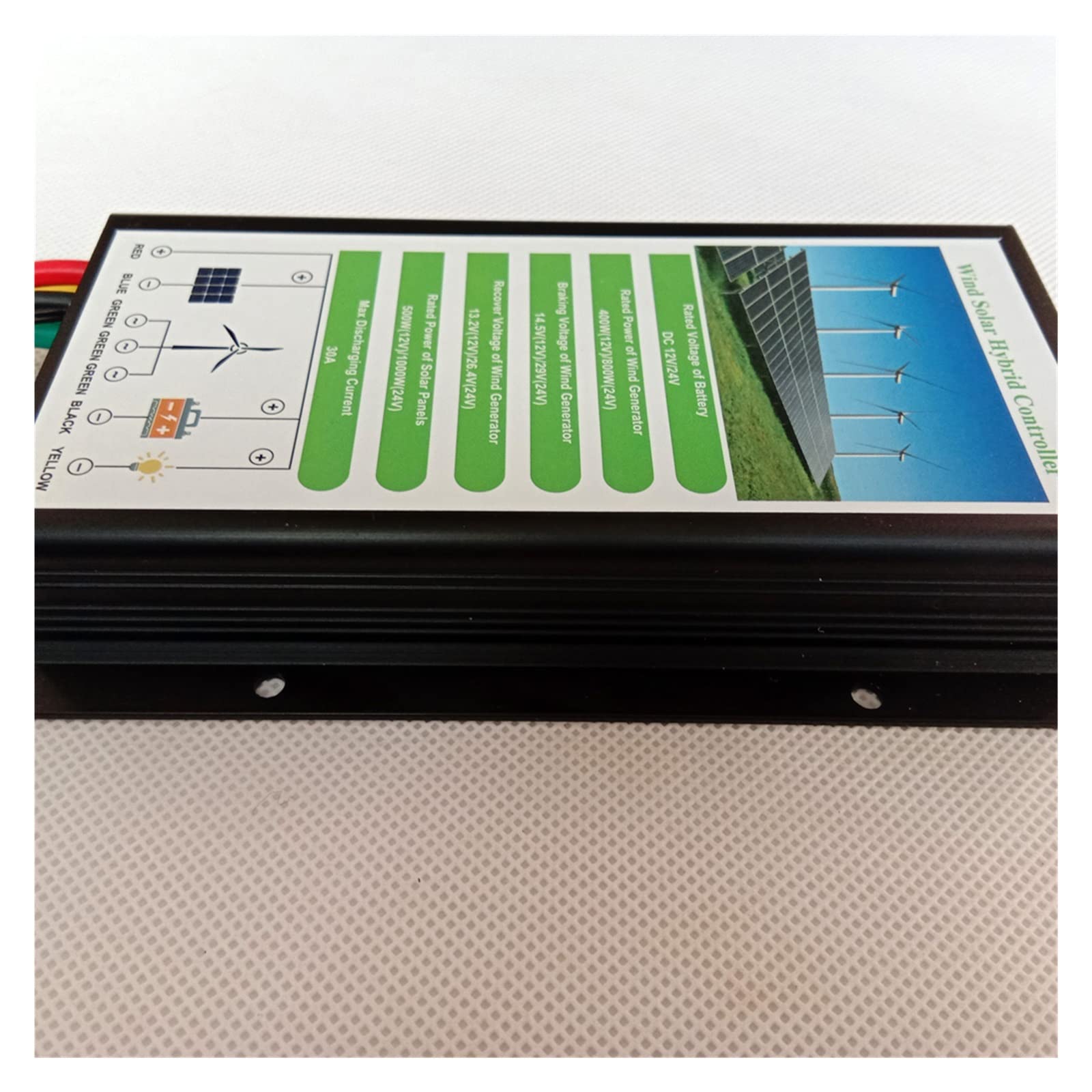 Wodoodporny wiatrowy hybrydowy sterownik solarny 800W Wiatr 1000W Solarny 12V/24V Automatyczna ochrona przed przeładowaniem Hybrydowy kontroler ładowania,Łączność