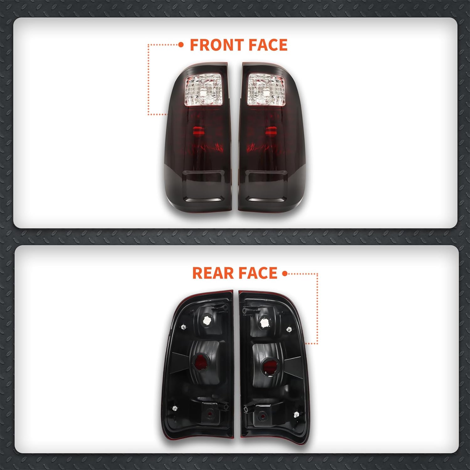 labwork Left and Right Pair Tail Lamp Lights Black Tinted Replacement for F250 F350 F450 F550 2008-2016 Super Duty Brake Light Outer BC3Z13404A FO2801208