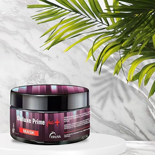 Miniatura 7 de TRUSS Deluxe Prime + Mascarilla para el cabello, antiencrespamiento, mascarilla hidratante para cabello quebradizo y decolorado, potente brillo y