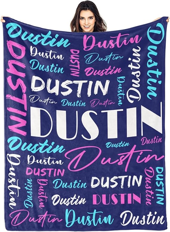 Personalized Blankets for Kids with Names Customized Blankets with Name for Adult Custom Blanket Gift for Birthday Christmas Valentines Day Gift