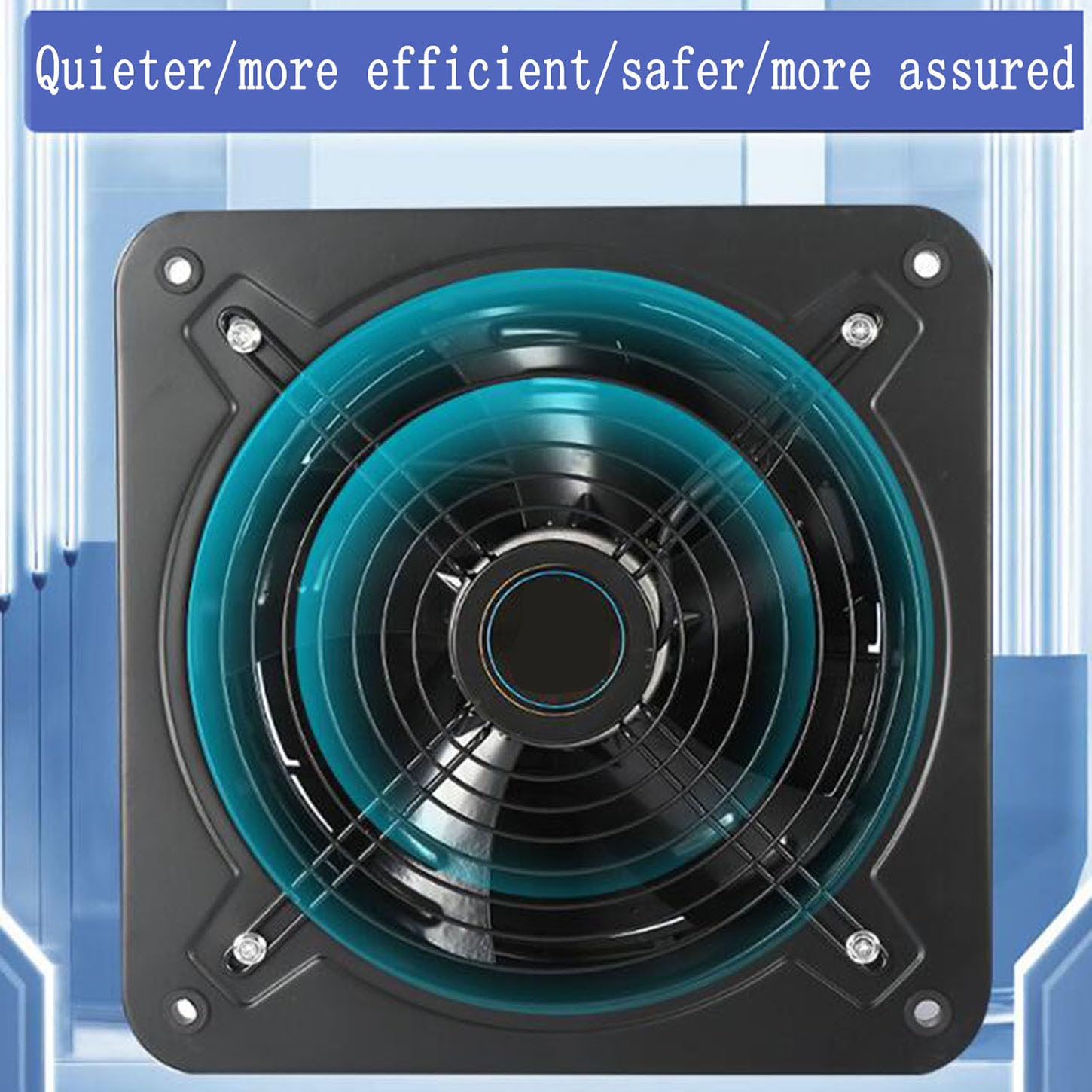 Estrattore Aria Flusso Assiale,Piazza Aspiratore Bagno,Griglia di Sicurezza Crittografata,220V Ventola Aspirazione,per Magazzino,Cucina Ventilazione E Soffiatore di Scarico,14 Inches