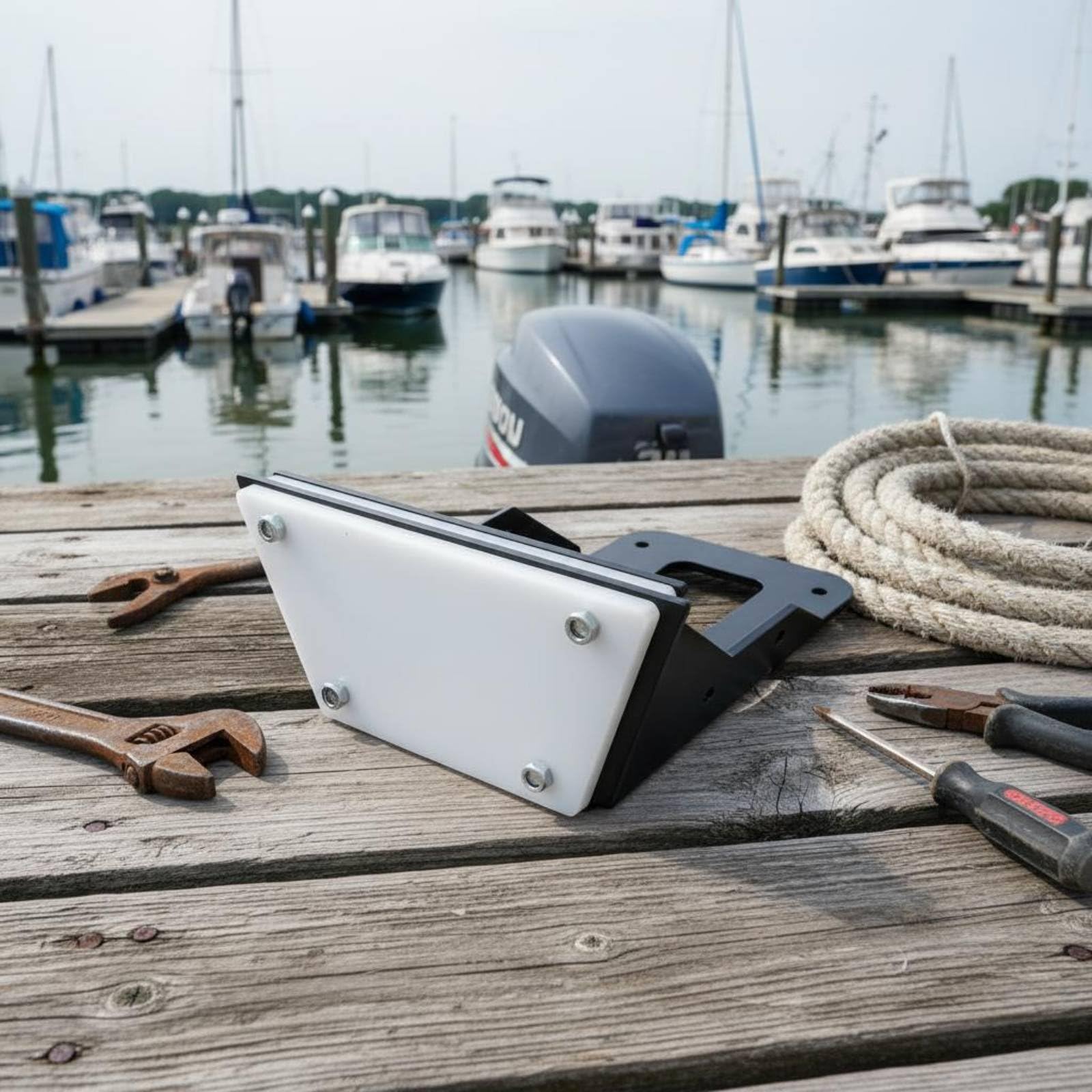 Baoblaze Staffa Motore Fuoribordo Supporto Motore Barca Struttura Rinforzata Alluminio Antiurto Staffa Trasom Adatta per Fissaggio Poppa Uso Barca Pesca , 6HP