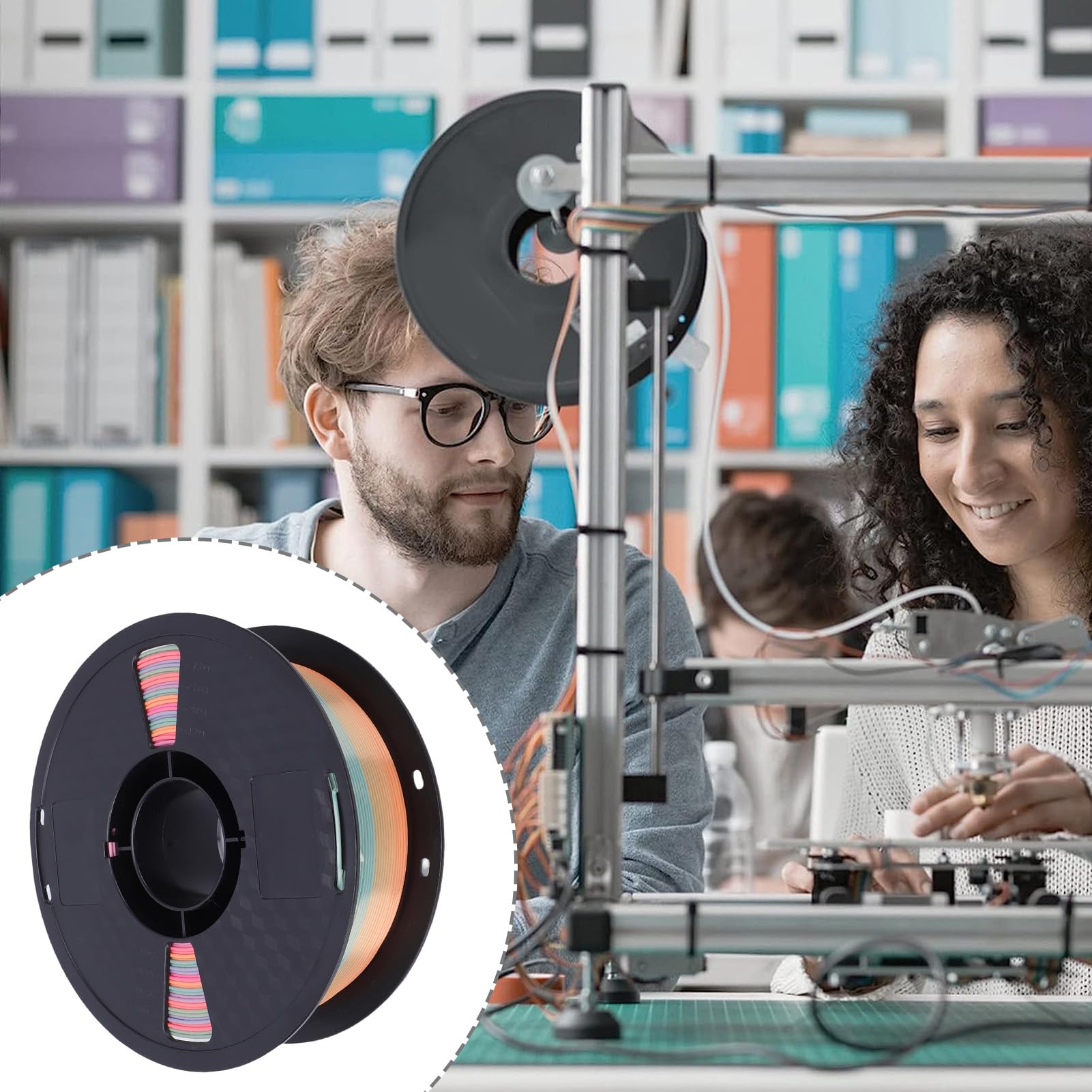 Yctze Filamento PLA Sfumato Multicolore 1,75 Mm per Stampa 3D (Silky