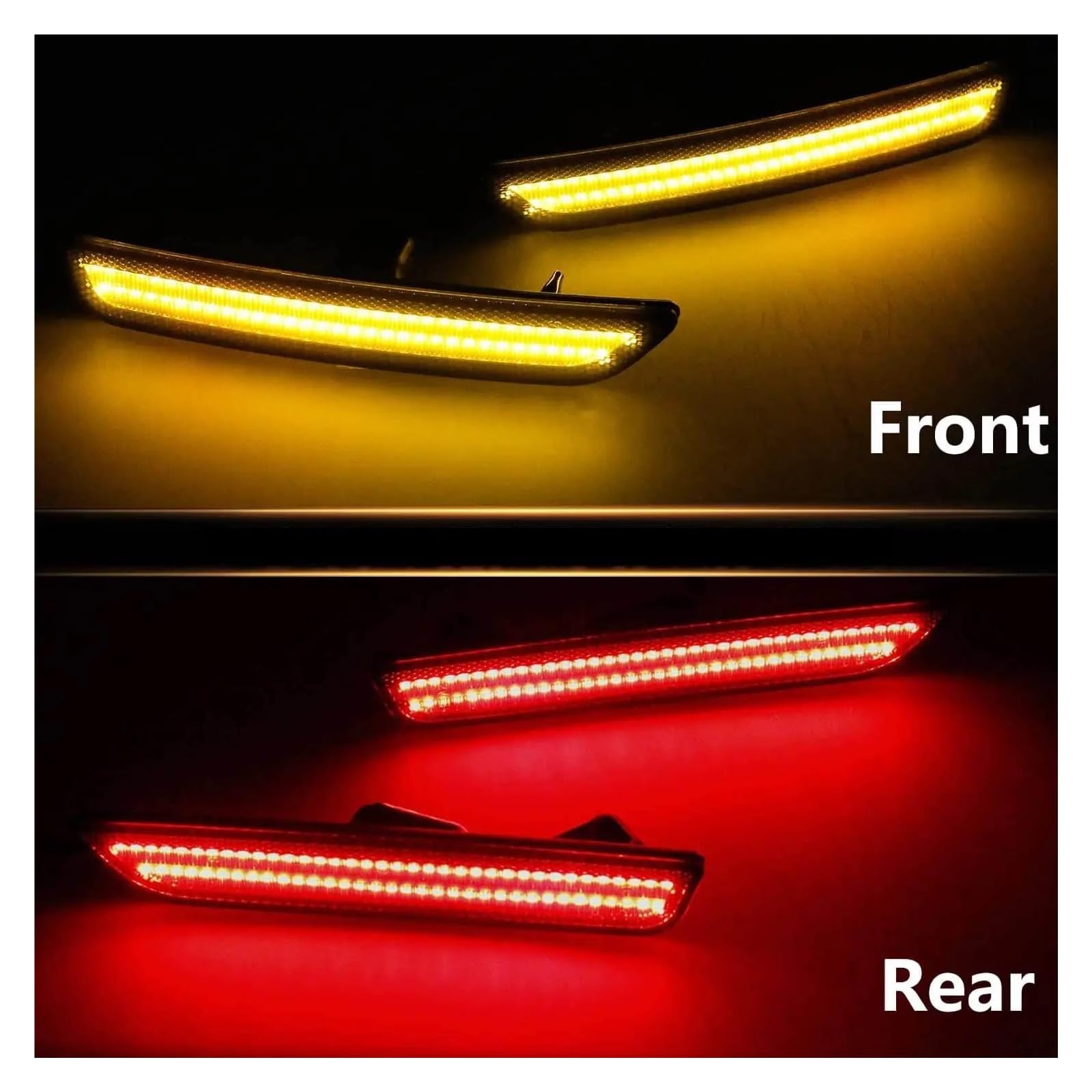 Intermitentes Led Para Mustang 2010 2011 2012 2013 2014 Luz LED Posición Lateral Luces Guardabarros Delantero Trasero Luces Marcador Parachoques Señalizador Giro