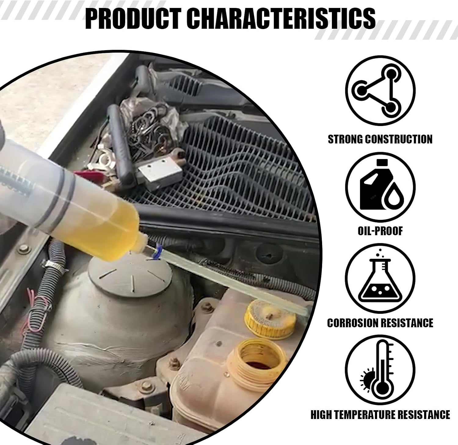 Automotive Fluid Extractor Pump, Oil Pump Syringe, Oil Change Syringe with Hose, Fluid Extractor Pump Siphon Pump, Oil Extractor Pump Car Accessories for Mechanical Liquids