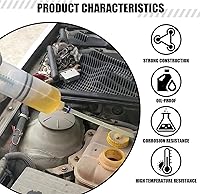 Vista 4 de Bomba extractora de fluidos automotriz, jeringa de bomba de aceite, jeringa de cambio de aceite con manguera, bomba de sifón de bomba extractora