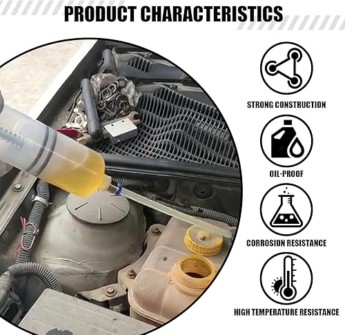 Miniatura 4 de Bomba extractora de fluidos automotriz, jeringa de bomba de aceite, jeringa de cambio de aceite con manguera, bomba de sifón de bomba extractora de