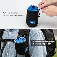 Vista 5 de JJC Funda de neopreno con cordón para lente de cámara, bolsa protectora para lentes sin espejo de hasta 3.3 x 5.1 (D X H) para Canon RF 3.346 in