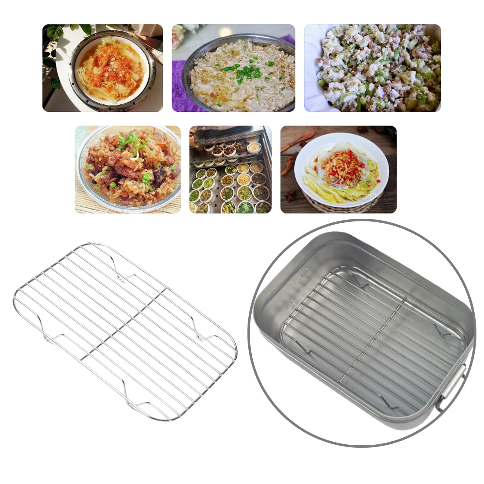 XISAOK Cooling Rack, Steel Wire Oven Rack for Cooling Baking Cooking Steaming Cooling and Roasting Rack Cooking Plate