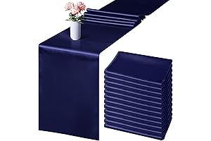 12 Pack Satin Table Runner: Navy Hues for Refined Elegance