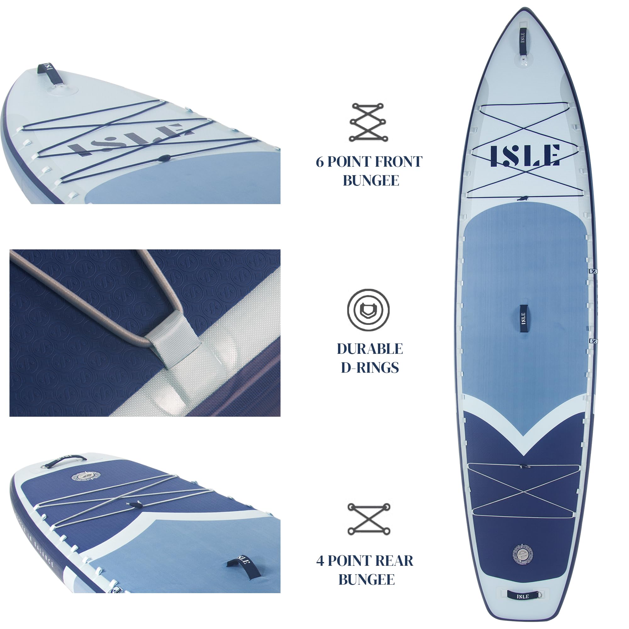 ISLE Explorer Inflatable Stand Up Paddle Board & iSUP Bundle Accessory Pack, Adventure & Touring Board, Durable, Lightweight with Stable Wide Stance, 11'6