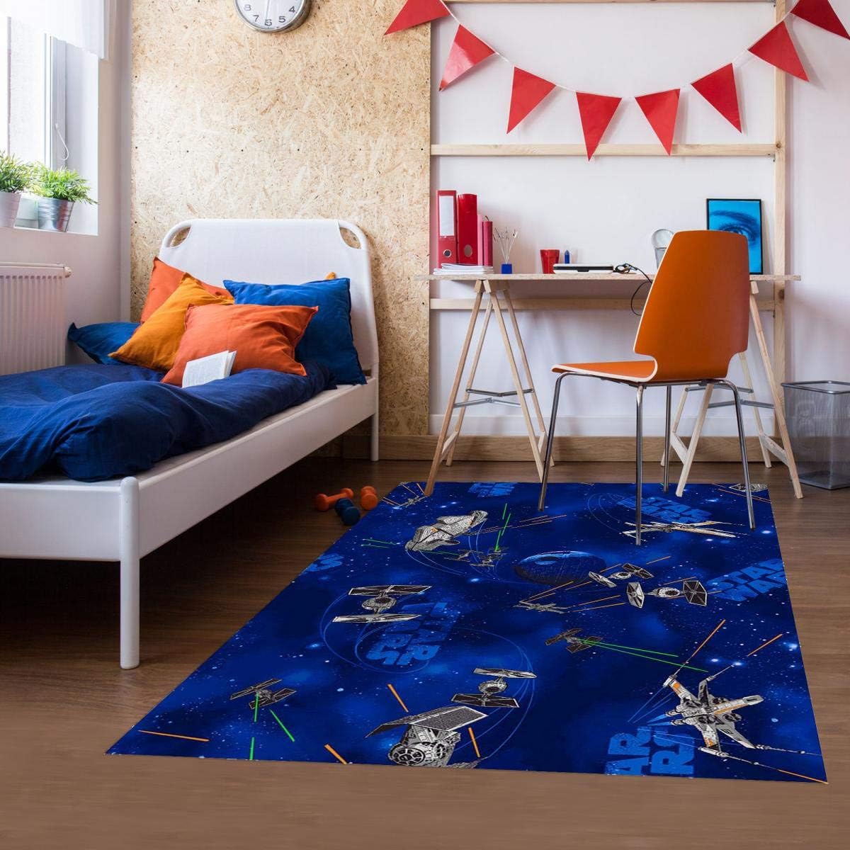 UNAMOURDETAPIS A Love of Teen 34444 – Star Wars Classic Blue Children's Rug Polyamide Mat 95 x 133 cm
