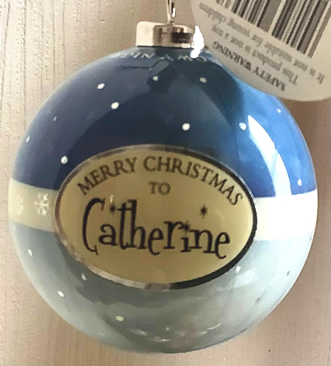 Personalised Multicoloured Name Bauble Christmas Xmas Tree Decoration (Catherine)