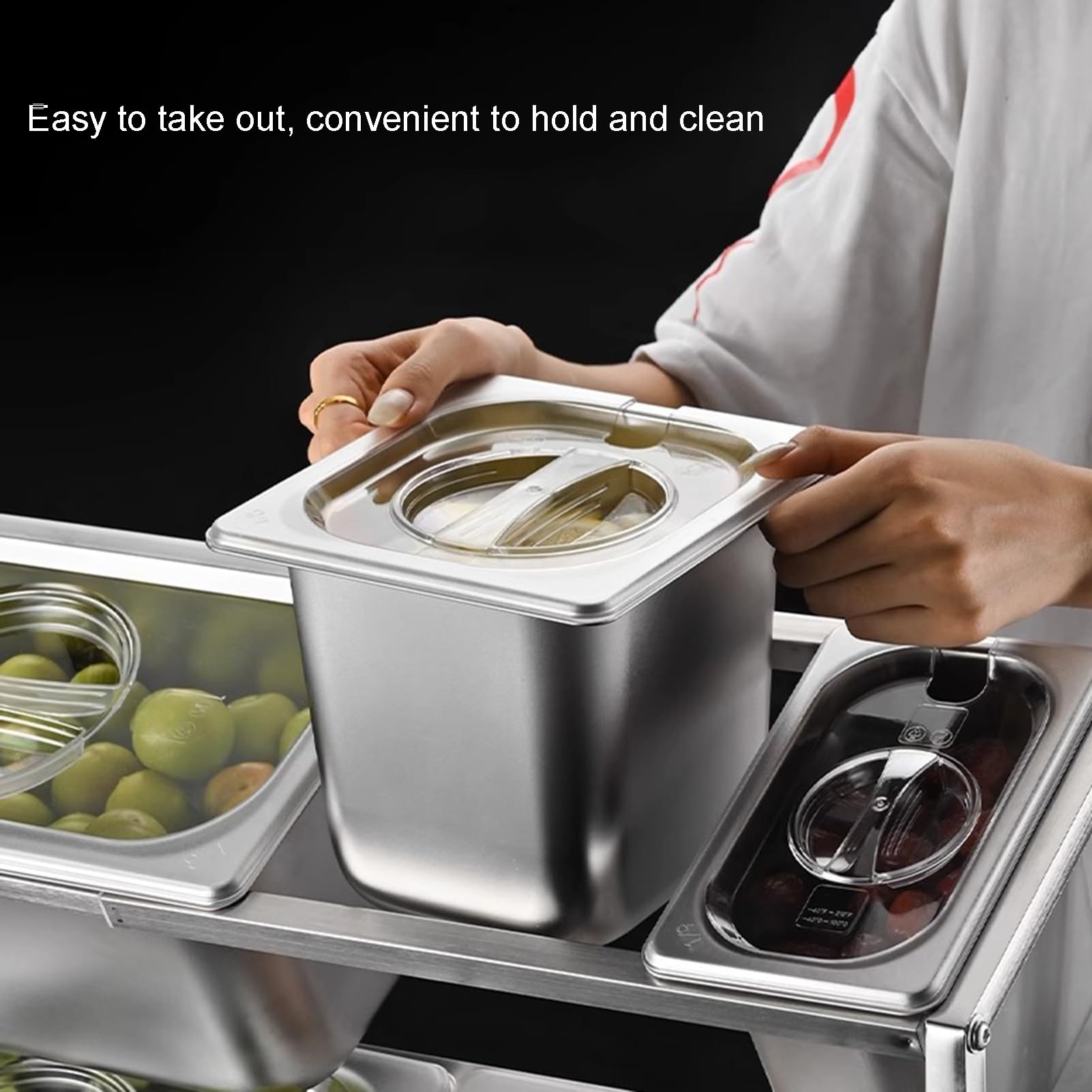 Espandibile portaspezie set condimenti dispenser cucina buffet orgar supporto da banco in acciaio inox per salse, condimenti, marmellate e condimenti