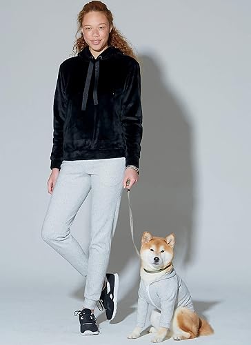 Miniatura 4 de McCall's Patterns McCall's 7816 Coat and Women's Hoodie, Pants, and Dress Sewing Patterns, L Dog's Sizes S-XXL, L-XL, White