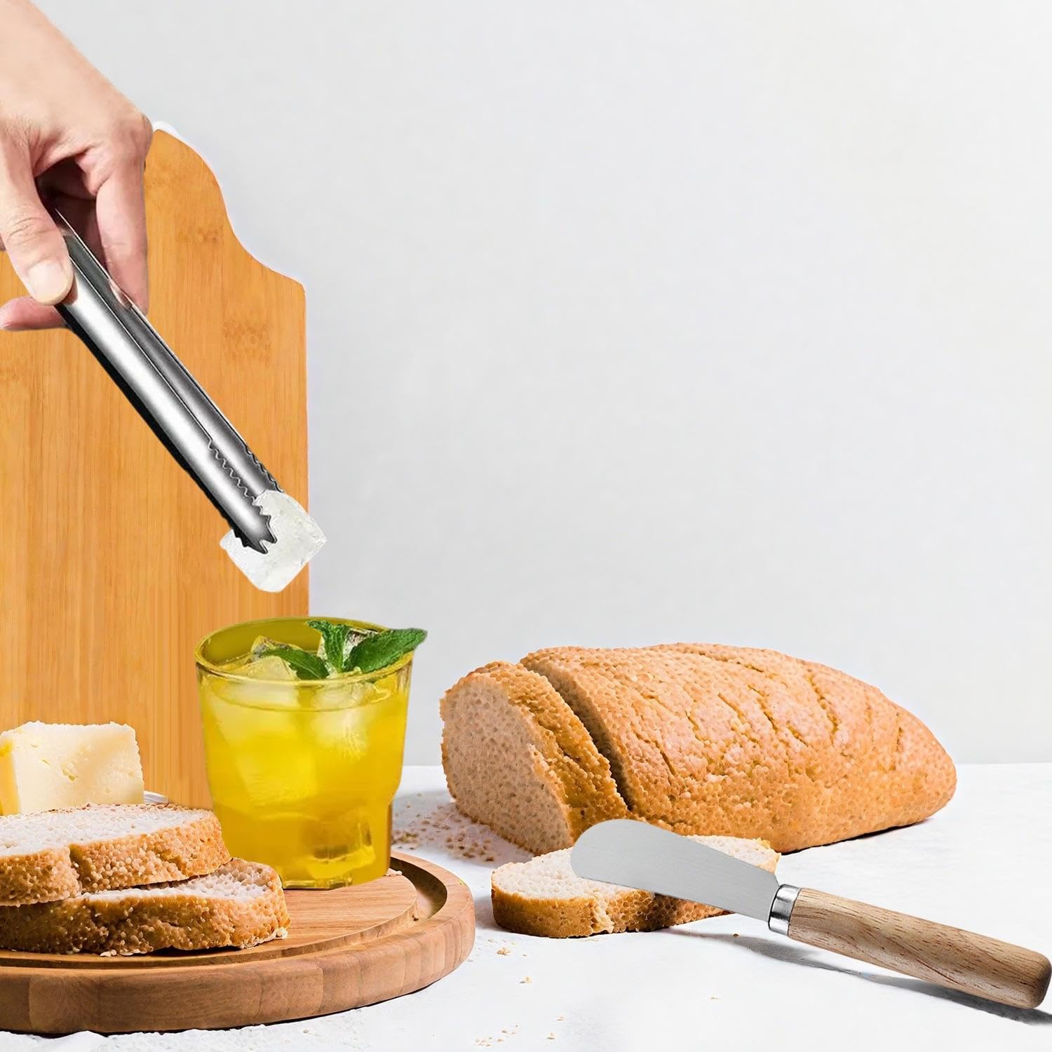 2 Piezas De Cuchillo De Mantequilla De Acero Inoxidable, 2 Piezas, Cuchillo De Queso De Mango De Madera, Cuchillo De Queso Doméstico, Herramienta De Corte De Cubos De Hielo, Requisito De Cocina.