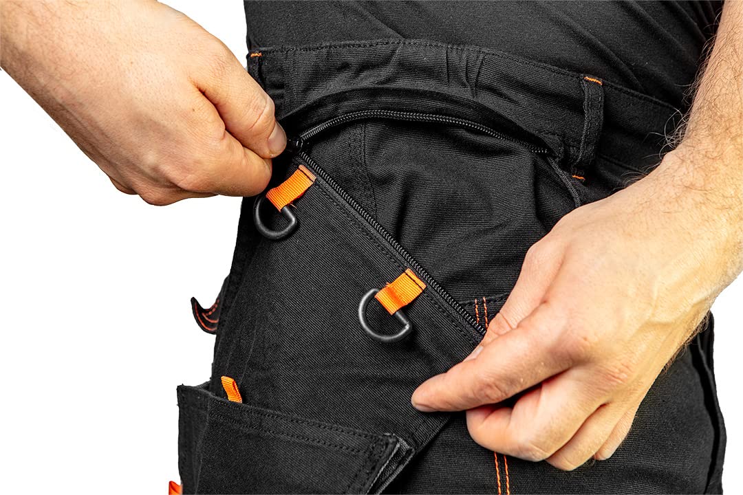 NEO TOOLS HD Slim Arbeitshose, abnehmbare Taschen, zugeschnitten