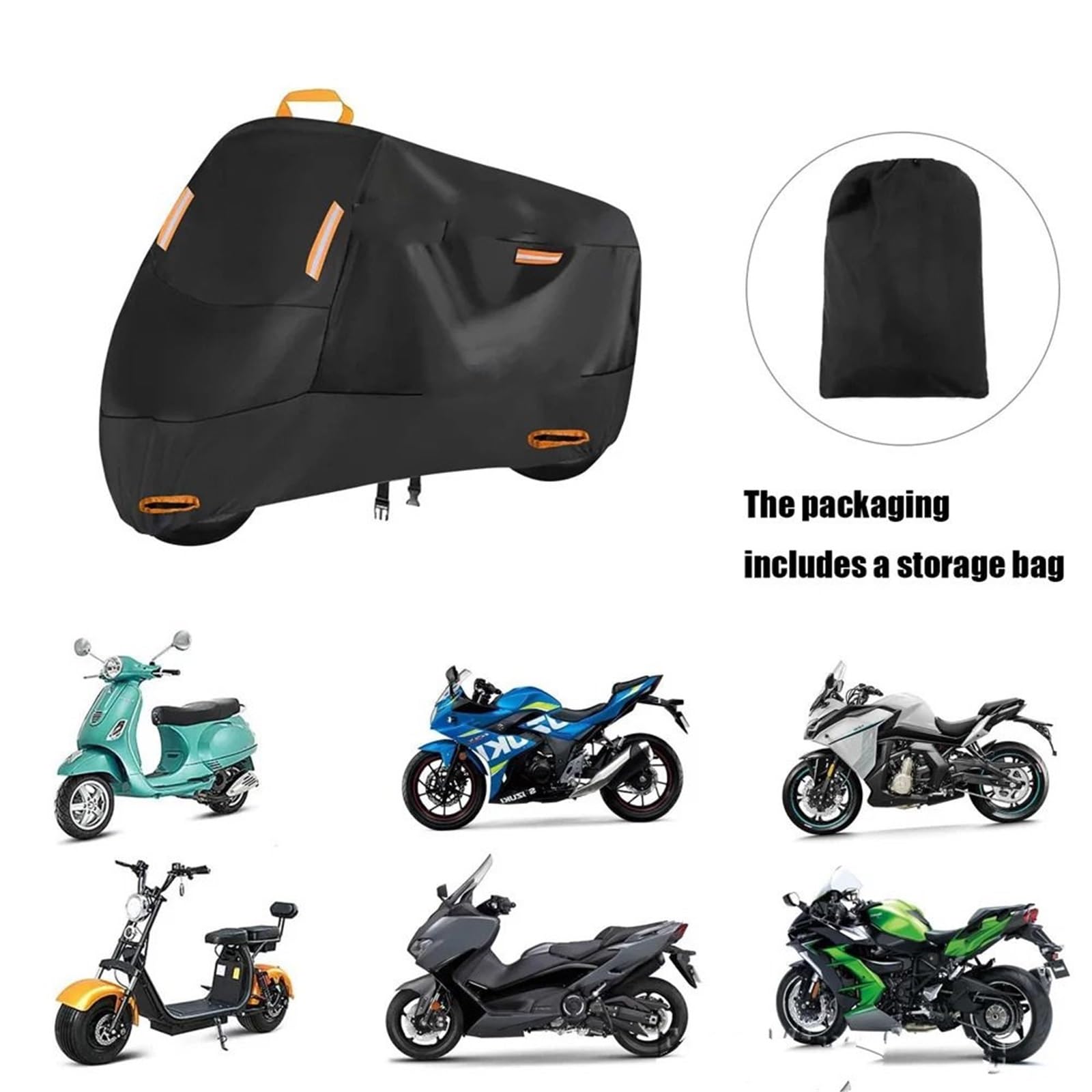 Pokrowiec na motocykl Pokrowiec na motocykl wodoodporny skuter zewnętrzny osłona UV osłona przeciwdeszczowa dla NMAX 155 NMAX 125 N-MAX 150 2015-2020 zewnątrzPokrowiec na motocykl(S for 150cm)