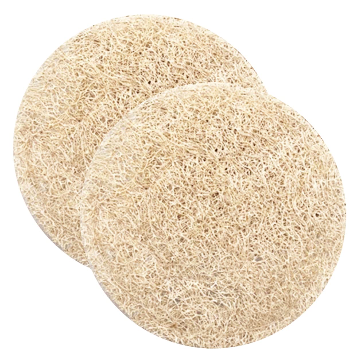 Alipis 10pièces sous-Verres Loofah Design Anti-dérapants Sets De Tapis De Tasse Ronds Isolés Et Résistants Chaleur Parfaits pour Maison Le Bureau Restaurants