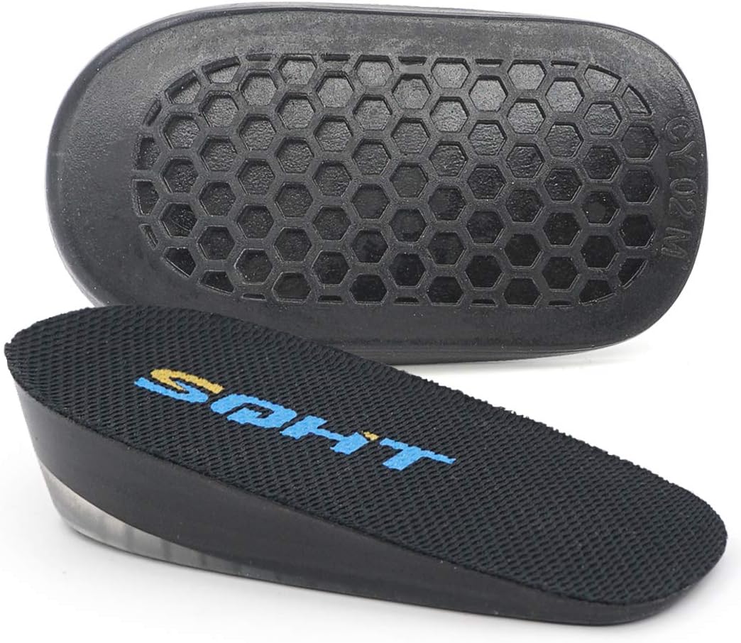 SQHT's Height Increase Insole - Gel Heel Shoe Lift Inserts, Achilles Tendon Cushion for Men and Women (Large (1" Height))