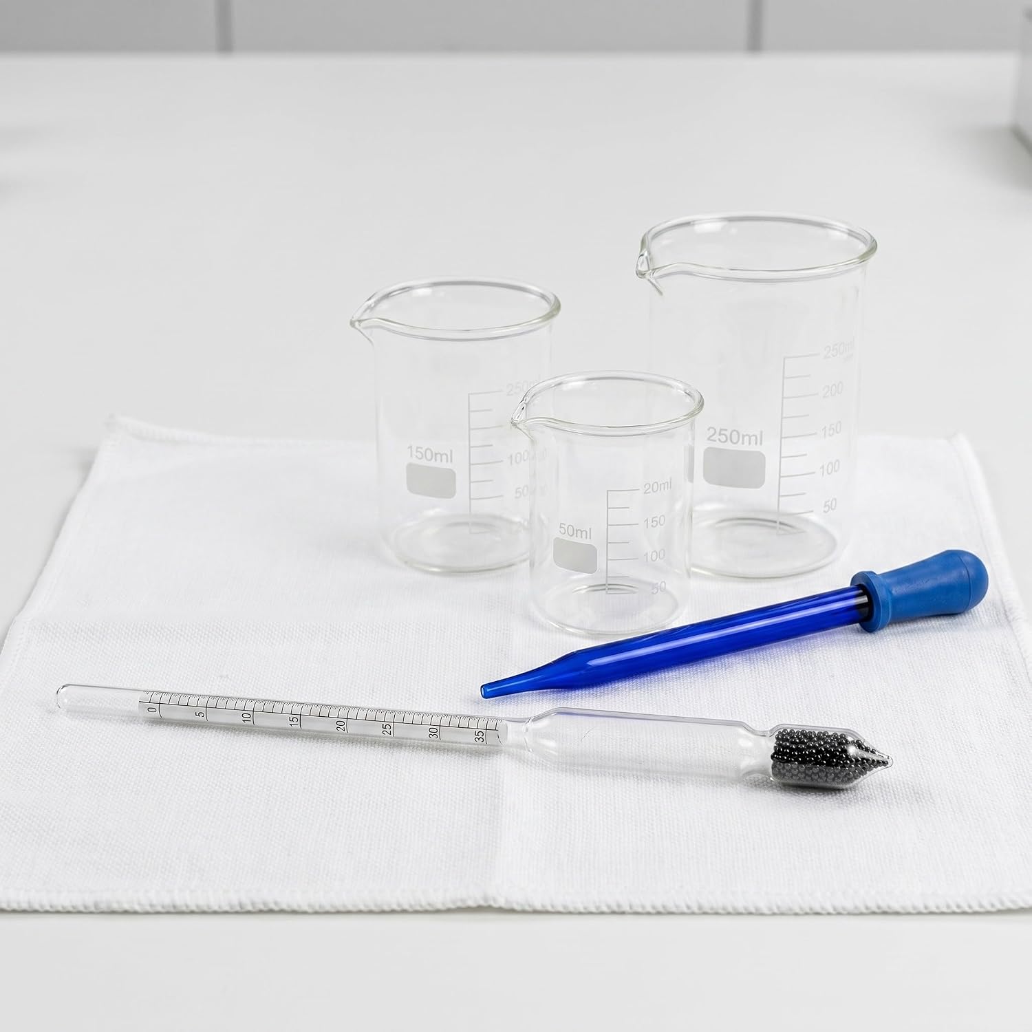 Operitacx 3pcs Milk Testing Apparatus - 0-35 Laboratory Hydrometer for Cow and Goat Milk - Scientific Density Meter for Dairy Analysis, Lab Testing, Quality Monitoring