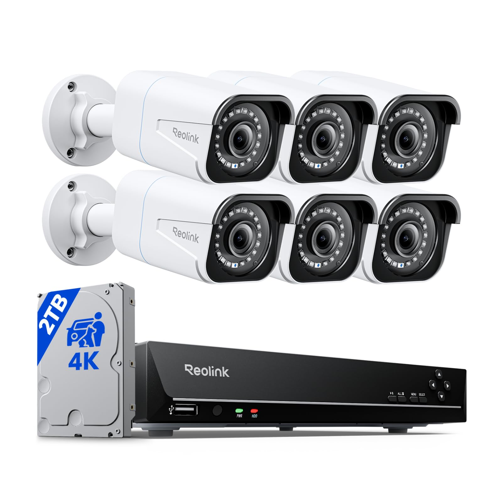 Reolink 4K PoE CCTV Security Camera Systems with Person/Vehicle Detection