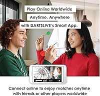 Vista 6 de DARTSLIVE Tablero de dardos electrónico para el hogar, compatible con Bluetooth para juego en línea, para dardos de punta suave, tablero de dardos