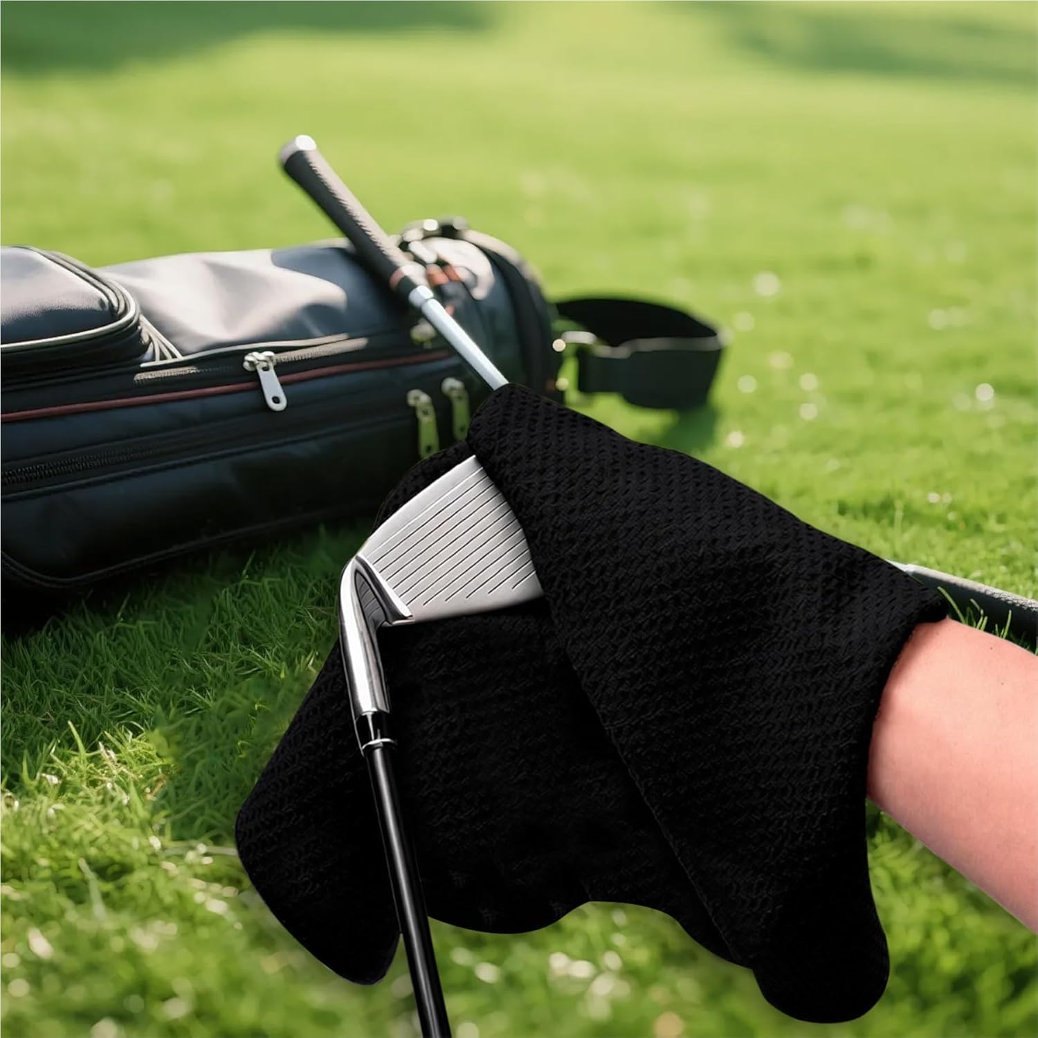 3-Pack Multi-Size Golf Towels with Carabiner Clip | Quick-Dry Microfiber | Cleans Clubs, Balls & Hands | Essential for Golf Bags (Men & Women) - Image 7