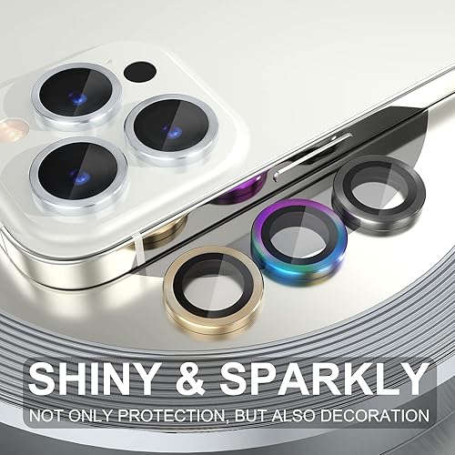 Miniatura 384 de Choiche Protector de lente de cámara compatible con iPhone 14 Pro/iPhone 14 Pro Max, protector de pantalla de vidrio templado 9H, accesorios