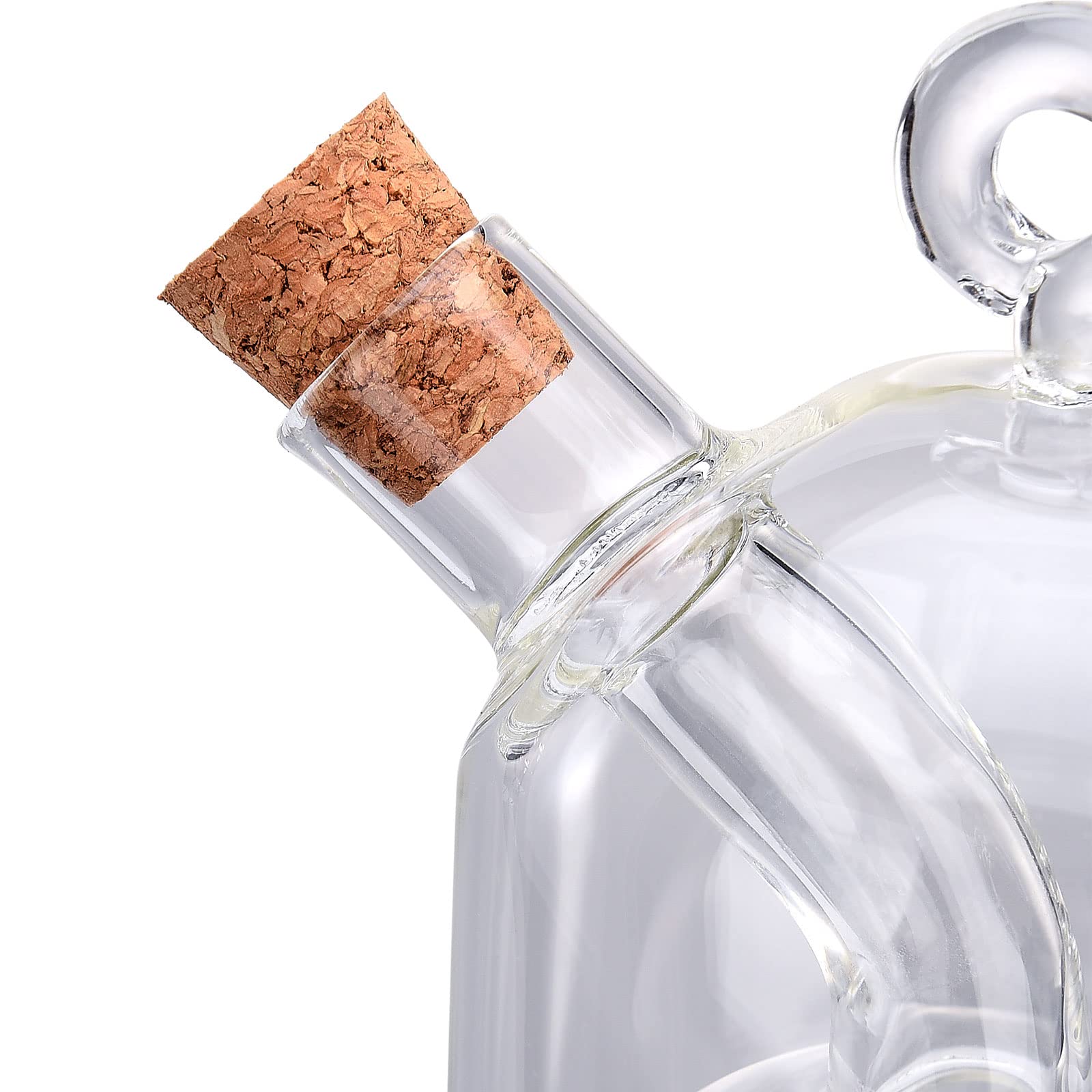 Dispenser Olio E Aceto 2 In 1 - Bottiglia In Vetro Con Versatore Di Precisione - Foto 2