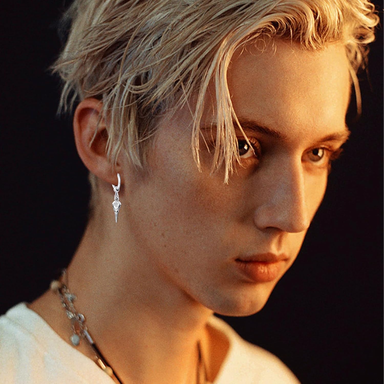 Raven Earrings 925 Sterling Silver Viking Earrings Punk Rock Nordic Rune Crow Jewelry Gift for Men Women - Image 5