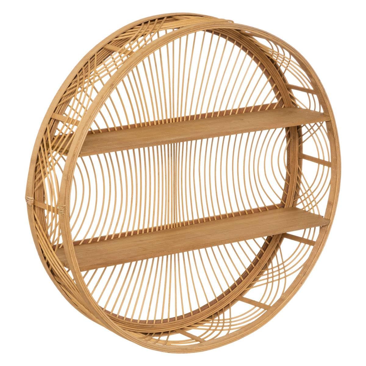 Atmosphera - Rundes Bambus-Wandregal Ina, 70 cm Durchmesser - 2 Ebenen,  Bohme-Stil - Fr Wohnzimmer, Schlafzimmer, Flur : Amazon.de: Kche,  Haushalt ...