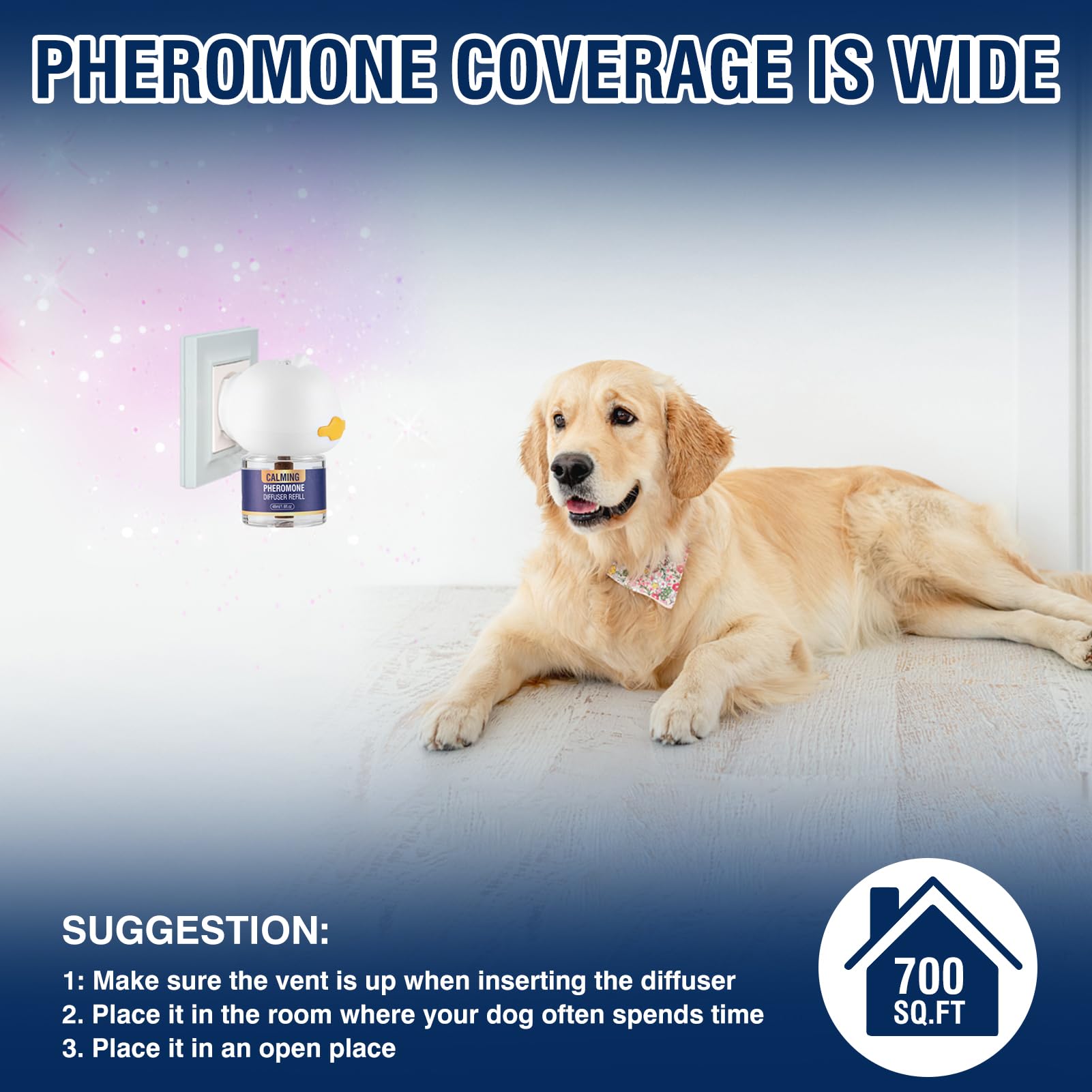 Hunde-Beruhigungsstecker Nachfüller – 4er Pack, Pheromon-Diffusor Gegen Angst Bei Feuerwerk & Stress