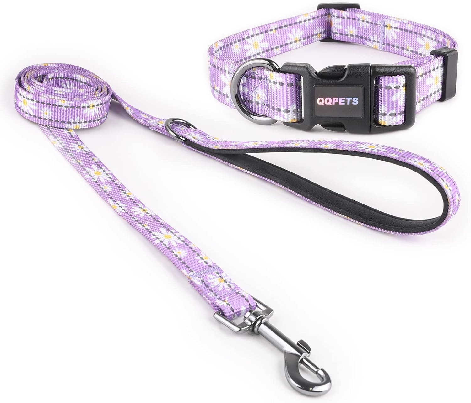 Reflective Dog Collar Leash Combo Puppy Small Medium