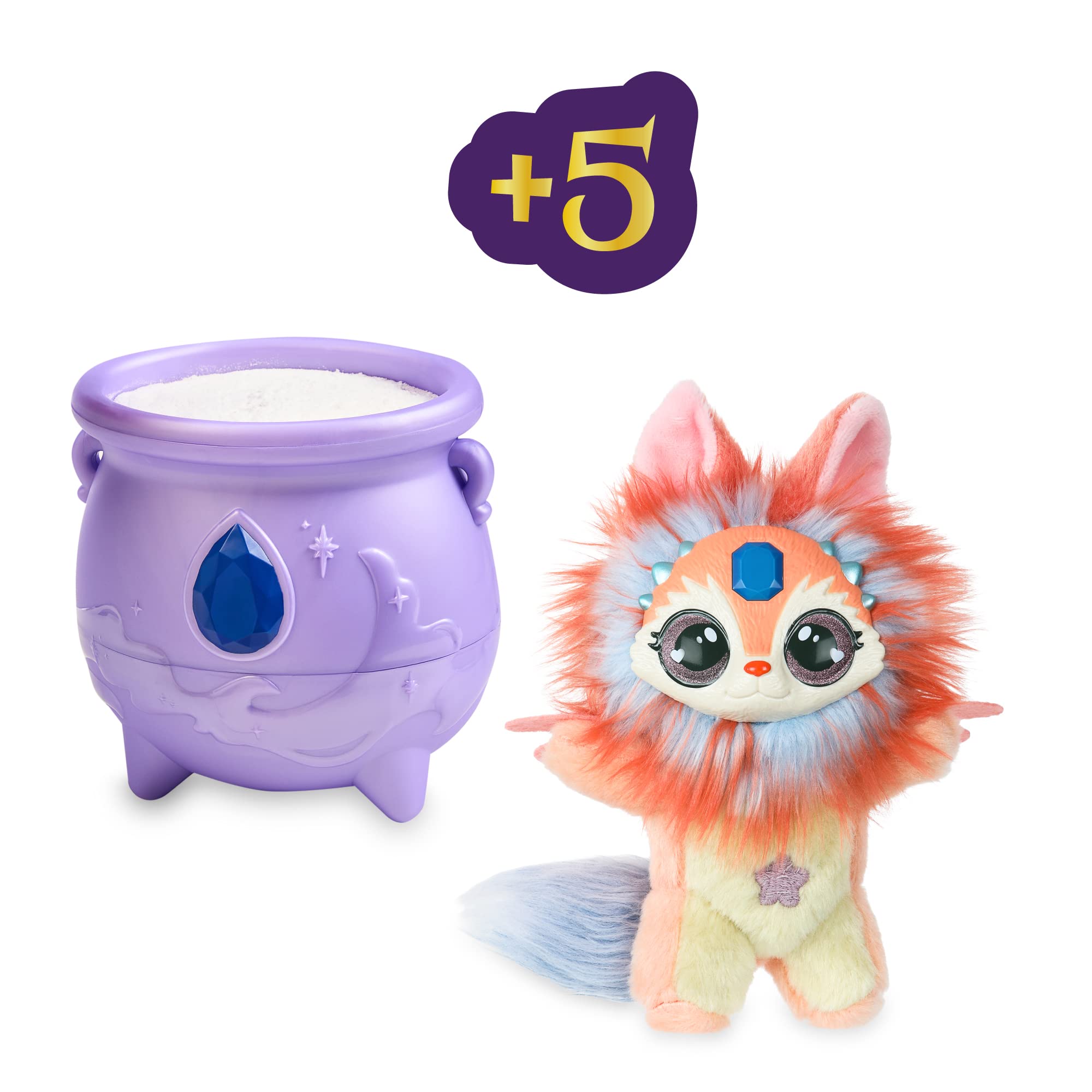 Magic Mixies Magicolor Surprise, calderón de tamaño Mediano, Juguete de Magia, poción mágica, con un Peluche Mixie, 6 Modelos para coleccionar, a Partir de 5 años, Famosa (MGX08000)