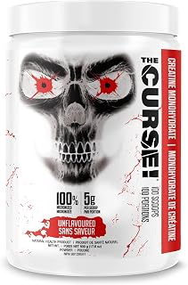 JNX SPORTS The Curse! Creatine Monohydrate Powder 100 Servings | Pure Micronized Creatine 5g Per Serving | 500g - 17.6 Ounce