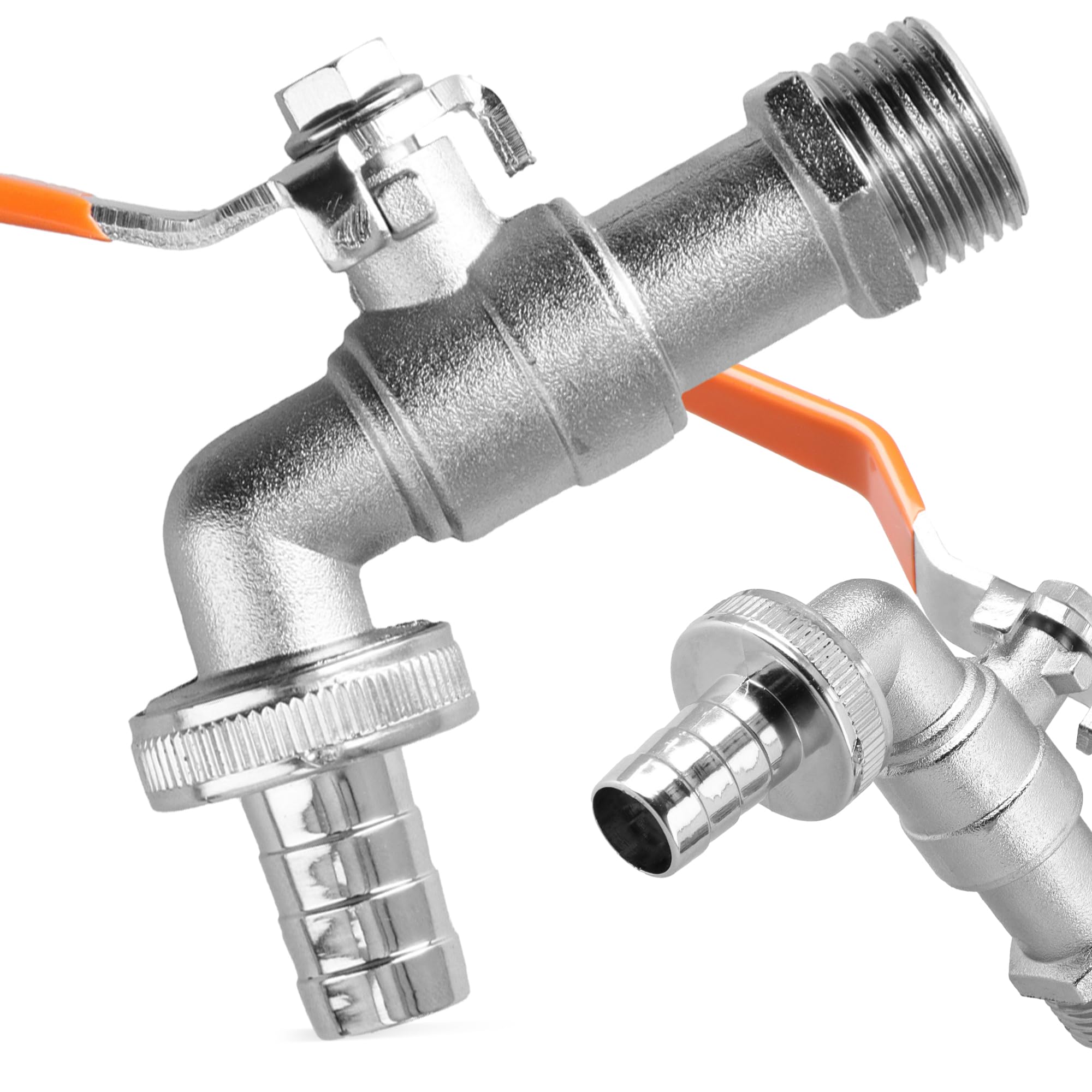 ADATTATORE TUBO FLESSIBILE IBC con rubinetto a sfera serbatoio acqua barile di pioggia scarico