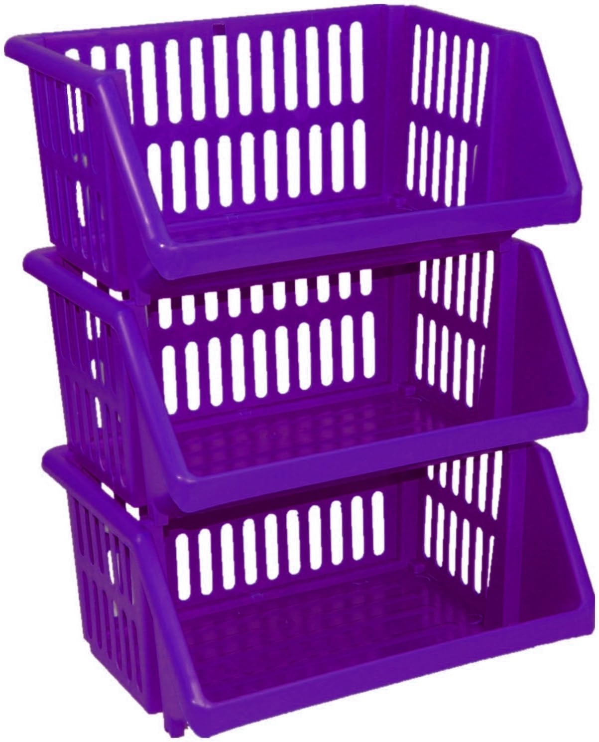 CrazyGadget® Multi Purpose Large Plastic Colour Storage Rack Stand