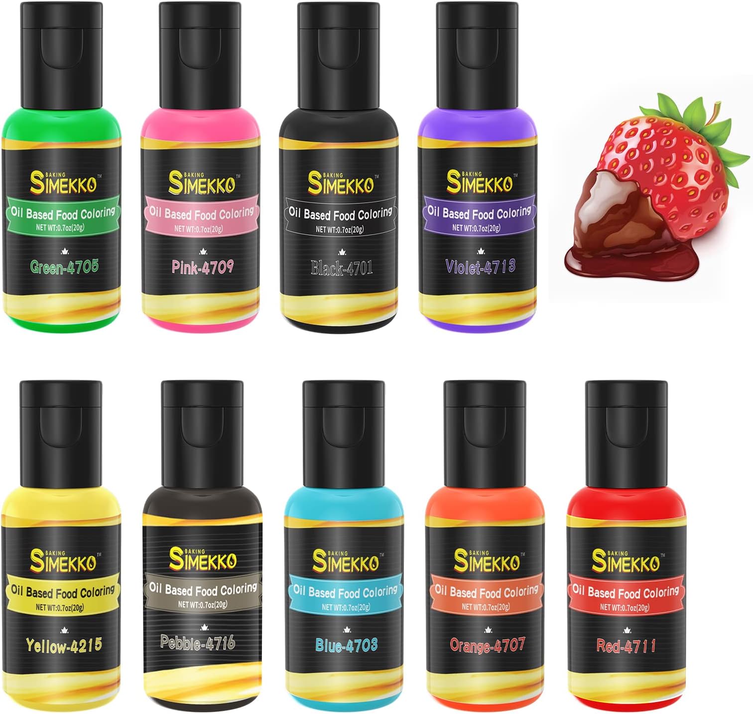 Amazon oil based food coloring for chocolate simekko 9colors