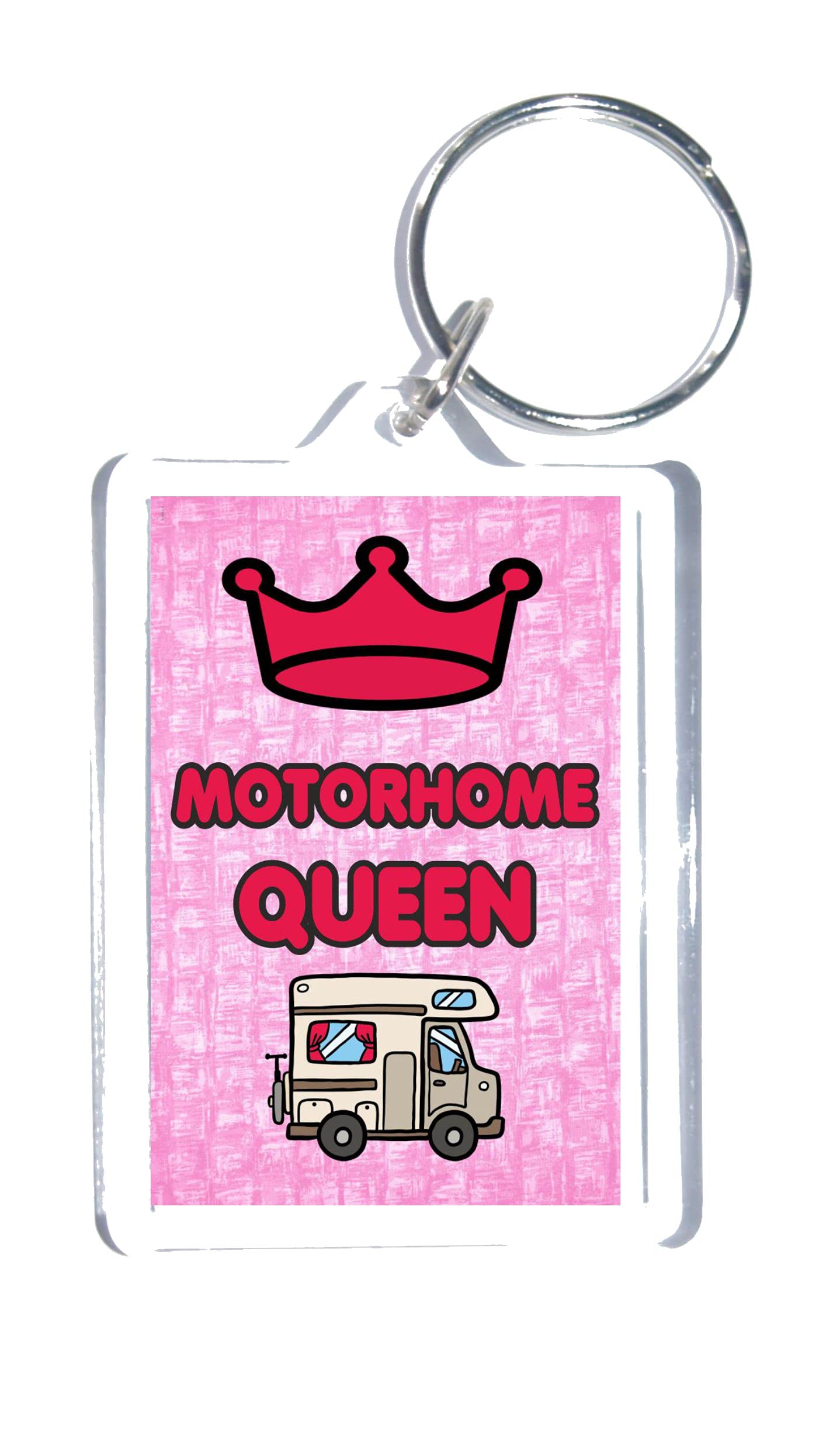 Fun Motorhome Lover Gift – Motorhome Queen – Keyring - Novelty Present